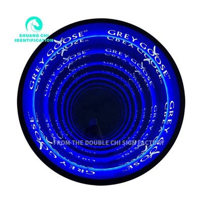 Fissura a vite a muro di forma personalizzata Specchio al neon per decorazioni contemporanee