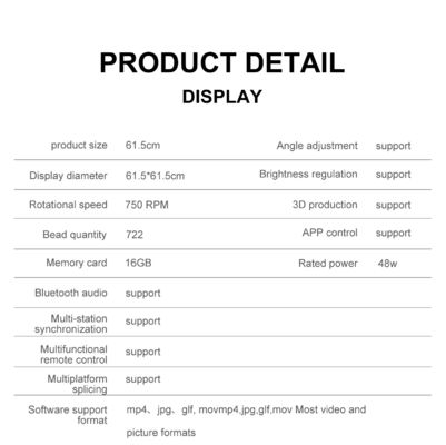 Alto luminosità 2300 Display ologramma 3D Rotate Ad Player LCD Digital Signage per il vostro