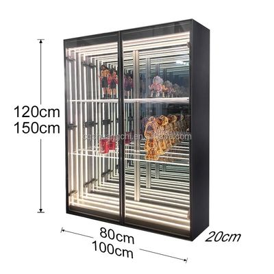 Cassa espositiva per specchi magici con spessore personalizzato e apparecchiature di illuminazione a LED