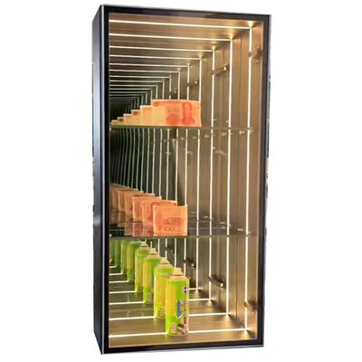 Cassa per display a luce LED ad alta luminosità personalizzata per Magic Mirror Glass Cake Hat Watch