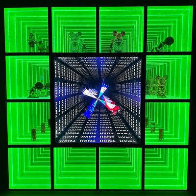 Cassa per display a luce LED ad alta luminosità personalizzata per Magic Mirror Glass Cake Hat Watch