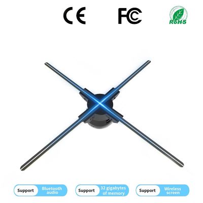 Modello universale 1700cd proiettore ologramma 65cm Luminosità e caricamento contenuti APP