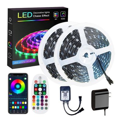5M 10M 15M 20M 30M LED Strip Light con colori RGB controllati da Alexa e Google Home
