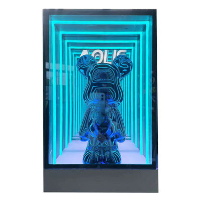 Vini rossi Champagne Birra Abisso Cassa di visualizzazione specchio per fonte di luce LED Indoor Outdoor