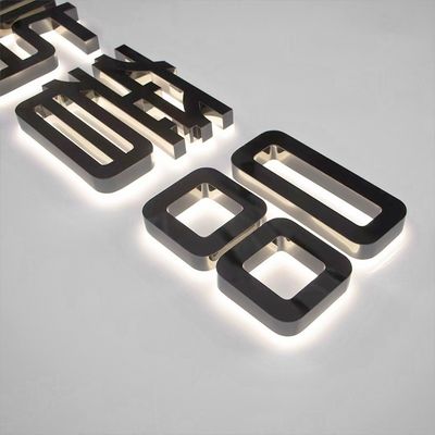 Logo personalizzato caratteri luminosi con acrilico in acciaio inossidabile LED striscia illuminazione