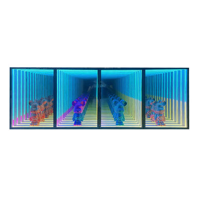 Dimensioni personalizzate Fashion Light Up 3D LED Infinity Mirror Display Case per oggetti alla moda