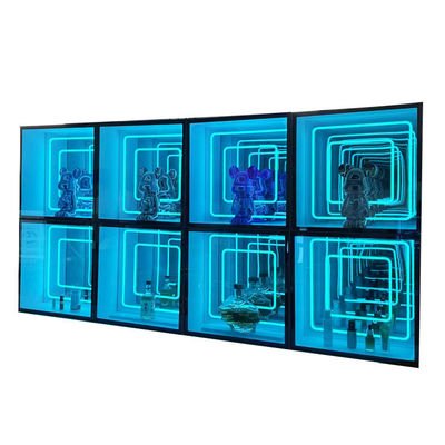 Dimensioni personalizzate Fashion Light Up 3D LED Infinity Mirror Display Case per oggetti alla moda
