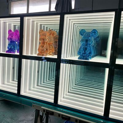 Fonte luminosa LED ad alta luminosità customisato Infinity Illusion mirror display case