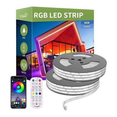 Kit di strisce LED 5M impermeabile con funzione di cambio colore RGB e alto flusso luminoso di 110lm