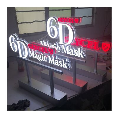 Segni personalizzati di lettere dell'alfabeto a LED a doppio lato illuminati per visualizzazione esterna interna
