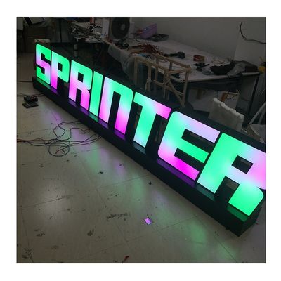 Alta luminosità luce a LED personalizzato 3d luminoso cartello acrilico lettera per negozio all'aperto