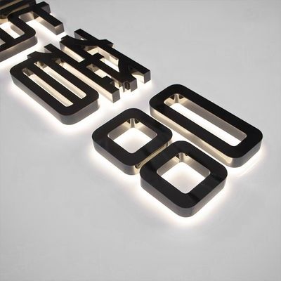 Fonte luminosa a neon a LED Segno di lettere in acciaio inossidabile a colori personalizzati per centri commerciali