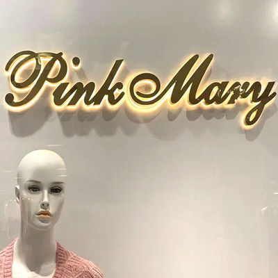 Fonte luminosa a neon a LED Segno di lettere in acciaio inossidabile a colori personalizzati per centri commerciali