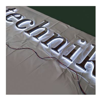 Display pubblicitario interno esterno Acrilico in acciaio inossidabile LED Lettere canale Segnaletica