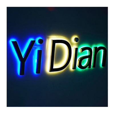 Dimensioni personalizzate segnali di lettere a LED 3D a luce frontale e retroilluminata per la pubblicità delle porte