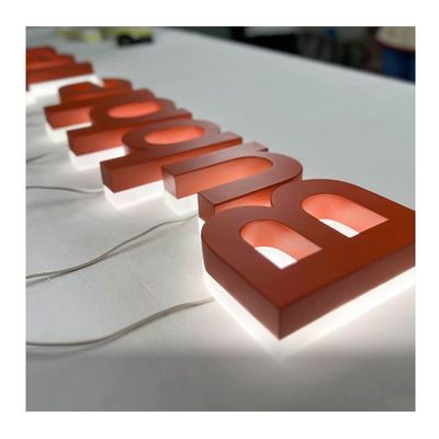 Dimensioni personalizzate segnali di lettere a LED 3D a luce frontale e retroilluminata per la pubblicità delle porte