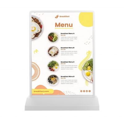 Bar Store Ristorante A4 A5 Ricaricabile Led Light Box con display del menu del tavolo