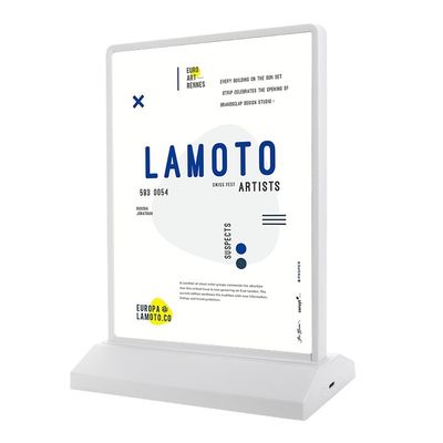 Colori personalizzati Doppio lato Verticale A4 Poster Menù Portatore Light Box LED Panel Stands