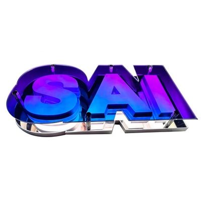Consumo di energia personalizzato Segno specchio infinito Logo 3D Lettera a LED Segni elettronici