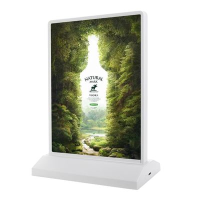 Casella di luce wireless ricaricabile da scrivania A5 a doppio lato con attacco di base magnetica