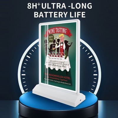 Casella di luce wireless ricaricabile da scrivania A5 a doppio lato con attacco di base magnetica