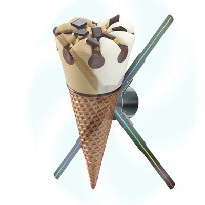 APP connessione con scheda SD Ventilatore di ologramma interno per display dell'albero di Natale olografico 4D/5D