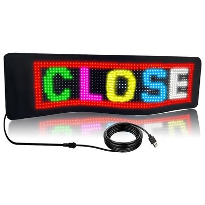 Versione di controllo remoto di grandi dimensioni Bluetooth App Control Led Flexible Display sign 19*92cm per interni