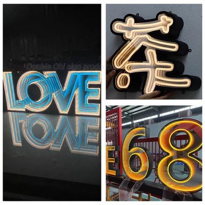 Lettera a LED personalizzata Luce specchio abissale per specchio magico Infinity Mirror Logo Sign