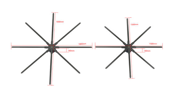 Display ologrammatico 3D ad alta risoluzione di 150 cm Protezione per schermo ologrammatico per fornitori ODM