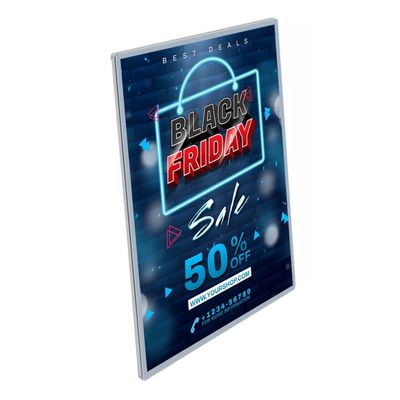 Casella luminosa a LED a cornice magnetica sottile per poster cinematografici per pubblicità interna A1 A2 A3 A4 A5