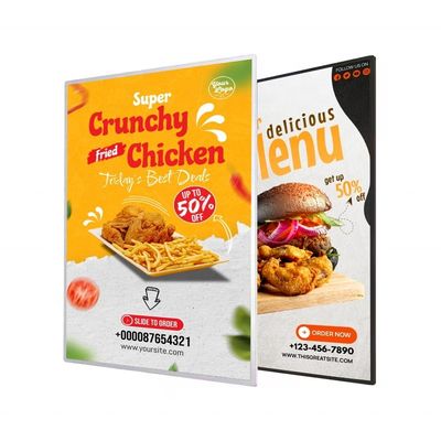 Cornice di alluminio rettangolare aperta Ultra Thin Light Box per LED Menu Board Display Panel