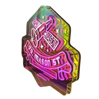 Mini Lettere LED personalizzate Specchio di abismo acrilico abbagliante per viti fissare / appendere