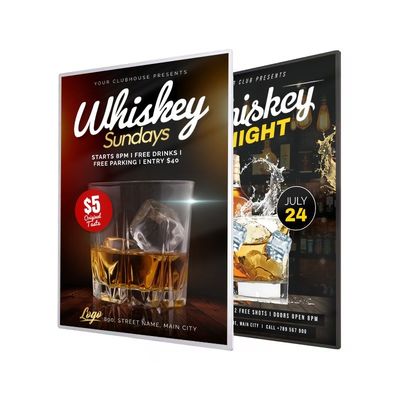 Indoor A4 A1 A2 A3 retroilluminato Montaggio a parete Promozione del film Poster Holder Led Menu Light Box