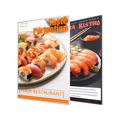 Casella di luce a LED ultra-sottile per la luce di lavoro nel marketing del cinema del ristorante nero/argento