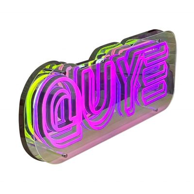 DC 12V Lettere al neon personalizzate Logo di specchio infinito Segnali illuminati Lightbox 3D