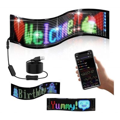 Segnaletica digitale a LED interna controllata da app per display di animazione di testo e disegni personalizzati