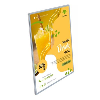 Casella di luce a LED a telaio di alluminio ultra sottile per manifesti A0/A1/A2/A3/A4