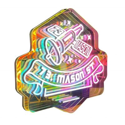 Innovazioni Disegni personalizzati per lettere acriliche 3D colorate in segnaletica a specchio infinito