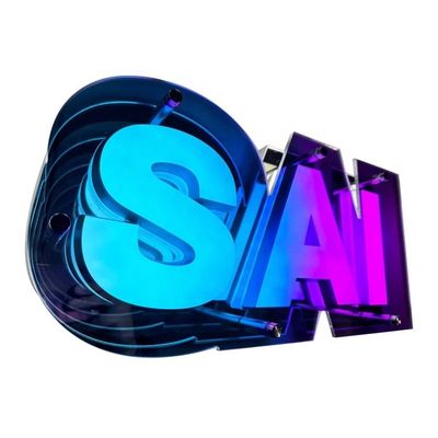 Innovazioni Disegni personalizzati per lettere acriliche 3D colorate in segnaletica a specchio infinito