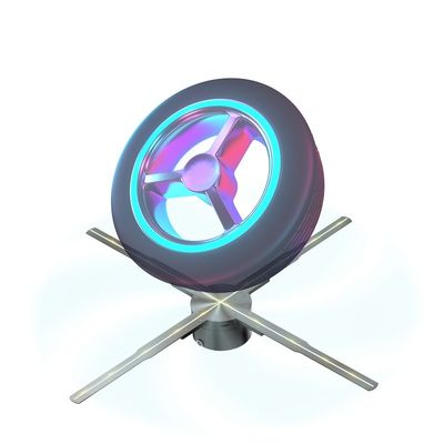 Display di segnaletica digitale da 180 cm nelle metropolitane Display di animazione LED 3D Hologram Fan