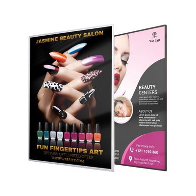 Black/Silver 2024 Ultra-thin LED Light Box Perfetto per soluzioni pubblicitarie interne