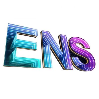 Disegni personalizzati Loghi a specchio infinito segno di neon RGB Scatole di luce per pubblicità interna