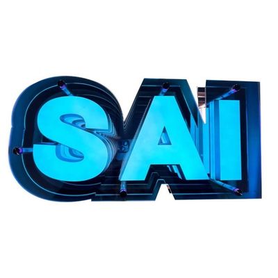 Disegni personalizzati Loghi a specchio infinito segno di neon RGB Scatole di luce per pubblicità interna