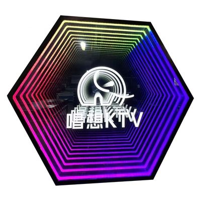 Segno 3D Infinity Mirror Mini RGB Acrilico Neon Sign LED Lettere Light Box Sign