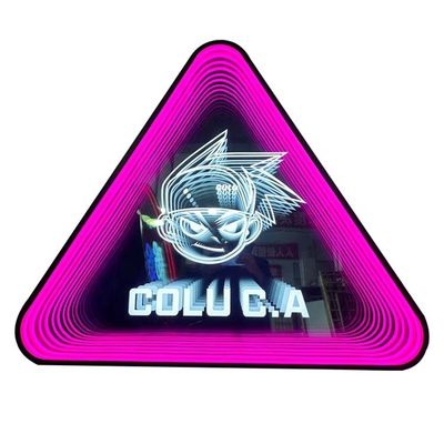 Acrilico Custom 3D LED Track Channel Letters Neon Mirror Infinity LED Sign Lighting