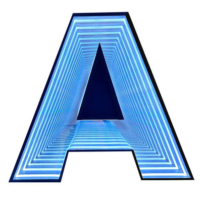 Acrilico Custom 3D LED Track Channel Letters Neon Mirror Infinity LED Sign Lighting
