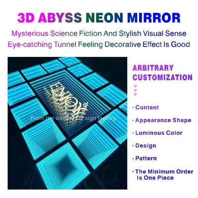Fonte di luce Neno Luci Ventilatore olografico telecomando 3D Abyss Mirror 2024 Best seller