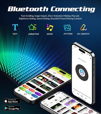 App Control LED Sign Board per auto Scrolling testo Display digitale pannello di matrice
