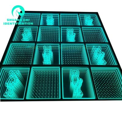 Personalizzazione all'aperto per interni Luce e ombra tecnologica Infinity Floor Neon Mirror