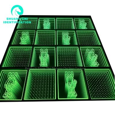 Personalizzazione all'aperto per interni Luce e ombra tecnologica Infinity Floor Neon Mirror